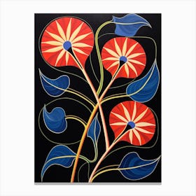 Morning Glory 4 Hilma Af Klint Inspired Flower Illustration Canvas Print