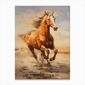 A Horse Painting In The Style Of Palette Knife Painting 3 Canvas Print
