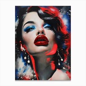 'Blue Lips' Canvas Print