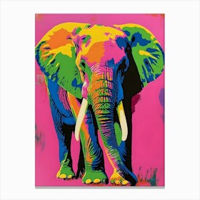 Elephant - Pop Art Canvas Print