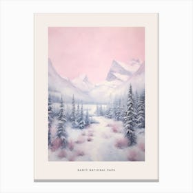 Dreamy Winter National Park Poster  Banff National Park Canada 4 Canvas Print