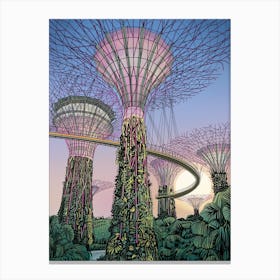Singapore Supertree Grove Canvas Print