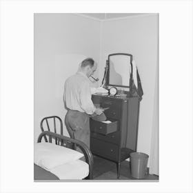 Workman At The Navy Shipyards, Bremerton, Washington, In His Room At The Fsa (Farm Security Administration Canvas Print