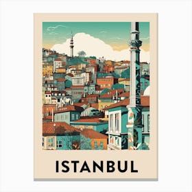 Istanbul 3 Vintage Travel Poster Canvas Print