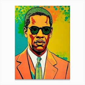 Denzel Washington Colourful Pop Movies Art Movies Canvas Print