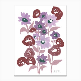 Purple Flowerbed Canvas Print