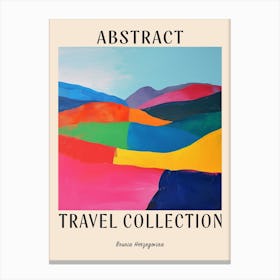 Abstract Travel Collection Poster Bosnia Herzegovina 4 Canvas Print