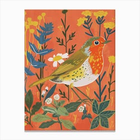 Spring Birds Robin 2 Canvas Print