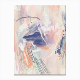 Peach and Violet. Abstract Oil Painting Canvas Print