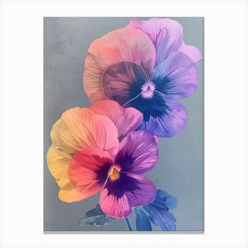 Iridescent Flower Wild Pansy 1 Canvas Print