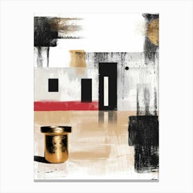 Gold And Black 39 Canvas Print