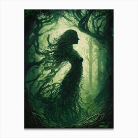 Forest Woman Canvas Print