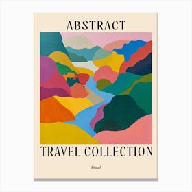 Abstract Travel Collection Poster Nepal 2 Canvas Print