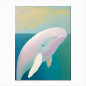 Beluga Whale Abstract 2 Canvas Print