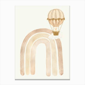 Rainbow Kids Neutrals Watercolour Nursery Canvas Print