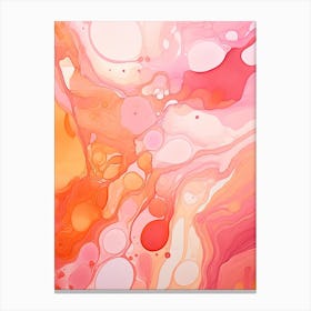 Pink And Orange Flow Asbtract Painting 1 Canvas Print