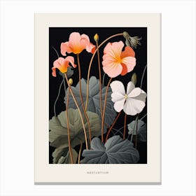 Flower Illustration Nasturtium 3 Poster Canvas Print