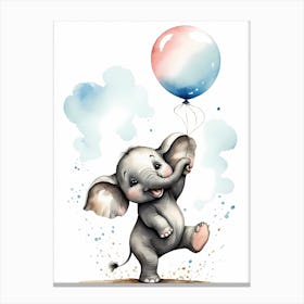 Adorable Chibi Baby Elephant (15) Canvas Print