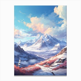 Snowy Mountains Canvas Print