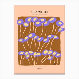 Botanic Collection - Peach Fuzz - Graminées Grasses Art Print Canvas Print