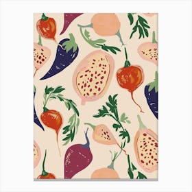 Mixed Vegetable Selection Pattern 3 Canvas Print