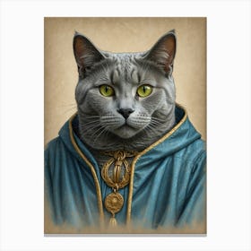 Cat In A Robe 1 Canvas Print