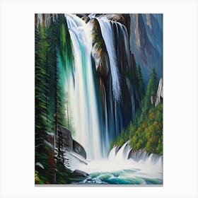 Shannon Falls, Canada Peaceful Oil Art  Canvas Print