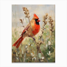 Bird Painting Northern Cardinal 1 Canvas Print