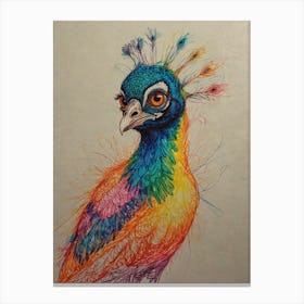 Colorful Peacock Canvas Print