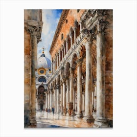 Basilica Di San Marco A Canvas Print
