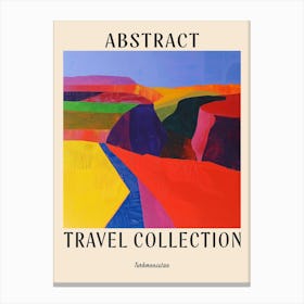 Abstract Travel Collection Poster Turkmenistan 2 Canvas Print