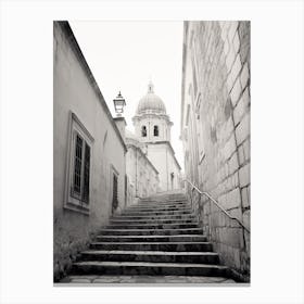 Dubrovnik, Croatia, Black And White Old Photo 4 Canvas Print