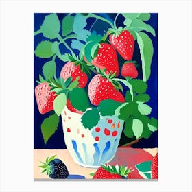 Everbearing Strawberries, Plant Abstract Still Life 2 Canvas Print