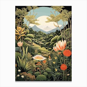 Kirstenbosch National Botanical Garden Sa Henri Rousseau Style 2 Canvas Print