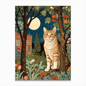 William Morris Cat In The Woods Canvas Print