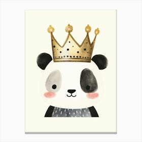 Little Panda 4 Wearing A Crown Canvas Print