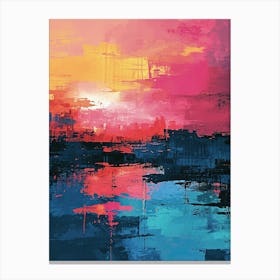 Sunset | Pixel Art Series 4 Canvas Print