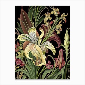 Lily Floral 2 Botanical Vintage Poster Flower Canvas Print