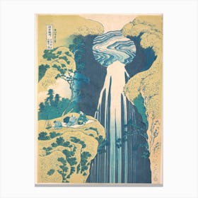 The Amida Falls In The Far Reaches Of The Kisokaidō Road , Katsushika Hokusai Canvas Print