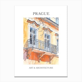 Prague Travel And Architecture Poster 1 Canvas Print