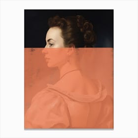 Contemporary Portrait, Peach Fuzz Canvas Print