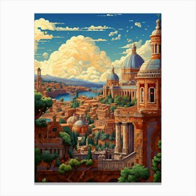 Rome Pixel Art 4 Canvas Print