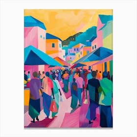 St Lucia Market Canvas Print