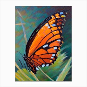 Monarch Butterfly Oil Painting 1 Canvas Print