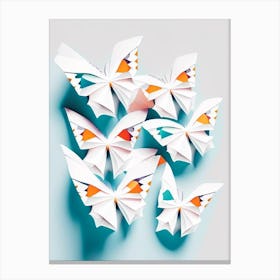 Butterflies Repeat Pattern Origami Style 1 Canvas Print
