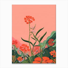 Boho Wildflower Painting Wild Phlox 1 Canvas Print