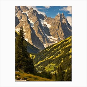 Gran Paradiso National Park Italy Vintage Poster Canvas Print