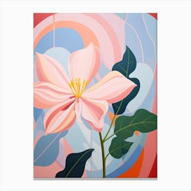 Lily 3 Hilma Af Klint Inspired Pastel Flower Painting Canvas Print