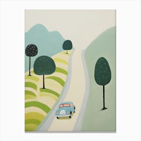 Car On The Road 1 Canvas Print