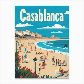 Aihrgdesign A 1970s Inspired Travel Poster For Casablanca Canvas Print